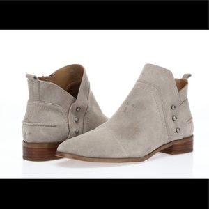 Franco Sarto Robin Taupe Suede Leather Ankle Boots